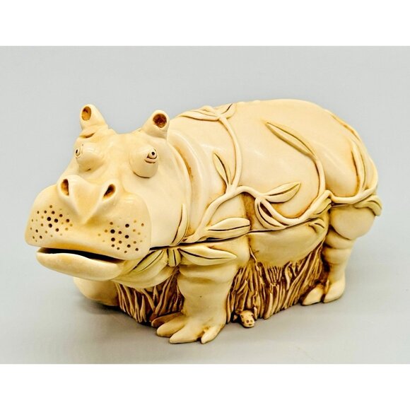 Harmony Kingdom Other - Harmony Kingdom Straight From The Hip Large Hippo Trinket Box Figurine 5 inch